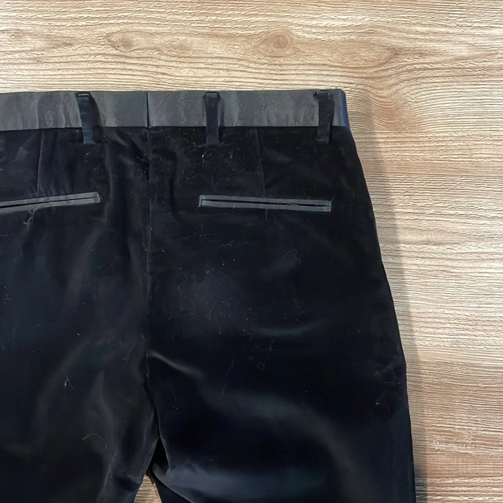 Scotch & Soda black velvet slacks // Stuart fit - Picture 4 of 5